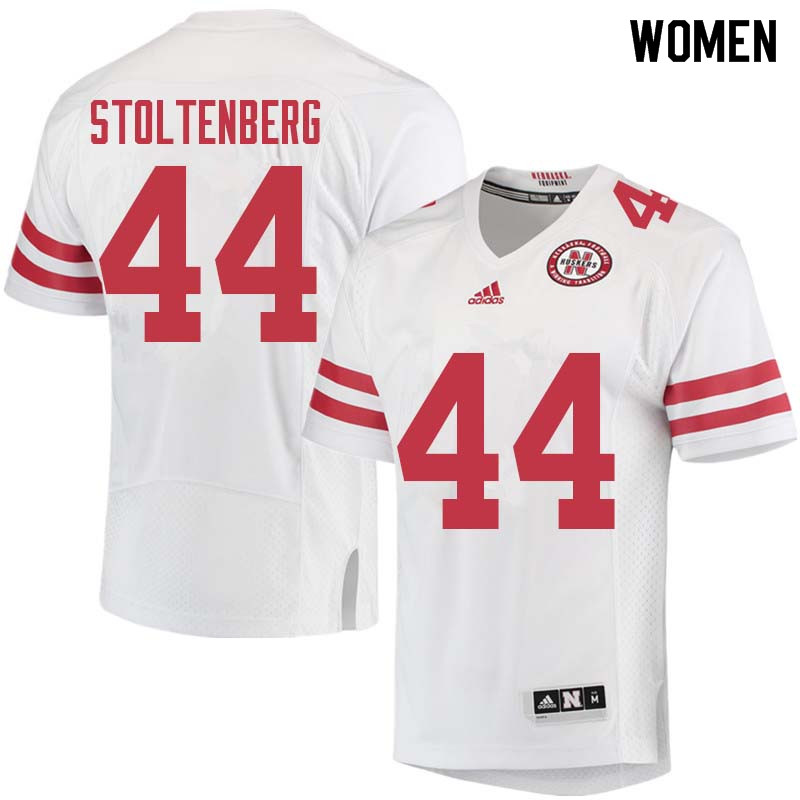 Women #44 Mick Stoltenberg Nebraska Cornhuskers College Football Jerseys Sale-White - Click Image to Close